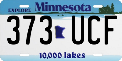 MN license plate 373UCF