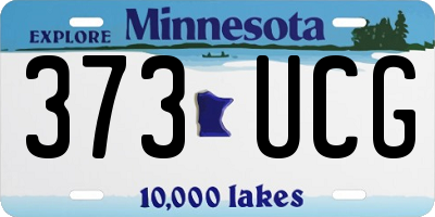 MN license plate 373UCG