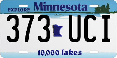 MN license plate 373UCI