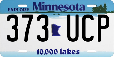 MN license plate 373UCP