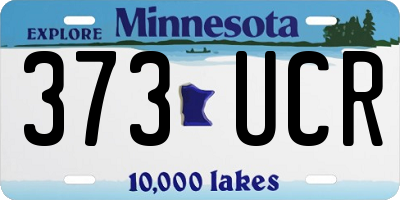 MN license plate 373UCR