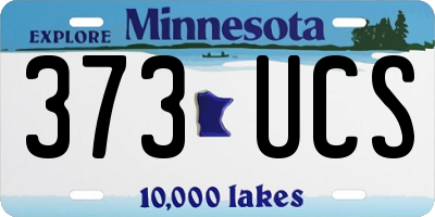 MN license plate 373UCS