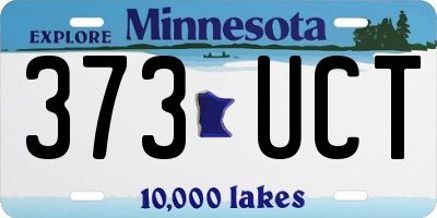 MN license plate 373UCT