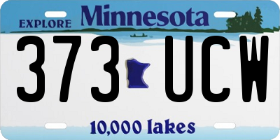 MN license plate 373UCW