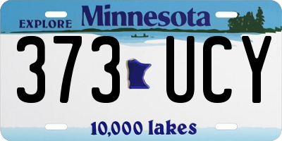 MN license plate 373UCY