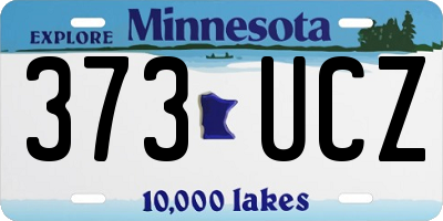 MN license plate 373UCZ