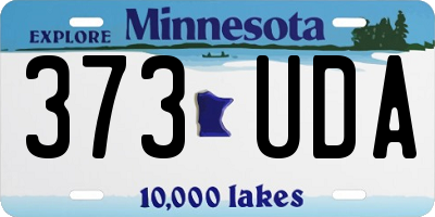 MN license plate 373UDA