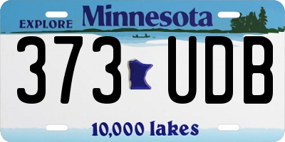MN license plate 373UDB