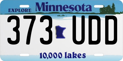 MN license plate 373UDD