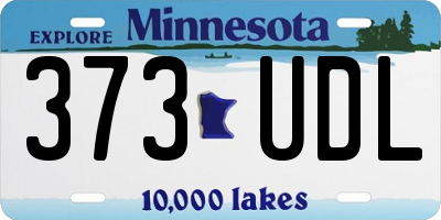 MN license plate 373UDL