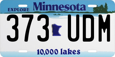 MN license plate 373UDM