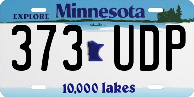 MN license plate 373UDP