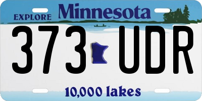 MN license plate 373UDR