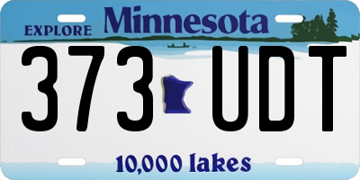 MN license plate 373UDT