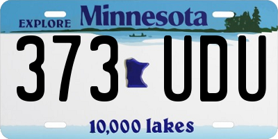 MN license plate 373UDU