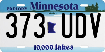 MN license plate 373UDV