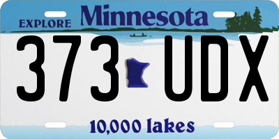 MN license plate 373UDX