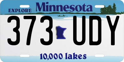 MN license plate 373UDY