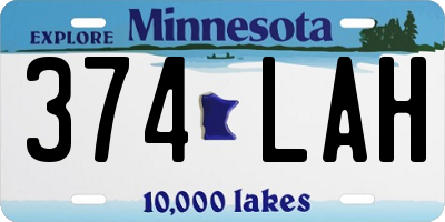 MN license plate 374LAH