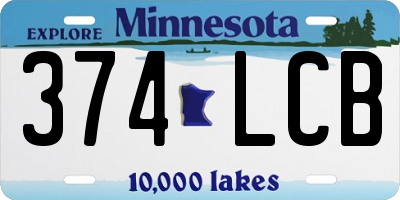 MN license plate 374LCB