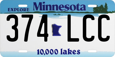 MN license plate 374LCC