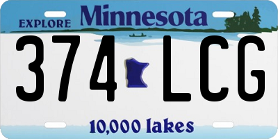 MN license plate 374LCG