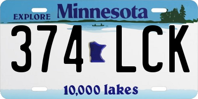 MN license plate 374LCK