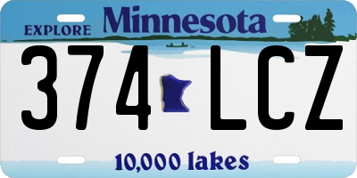 MN license plate 374LCZ
