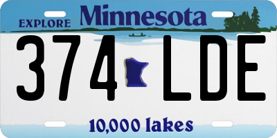 MN license plate 374LDE