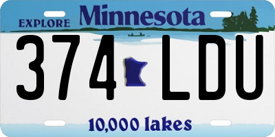 MN license plate 374LDU