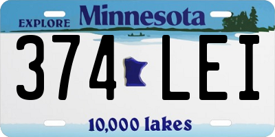 MN license plate 374LEI