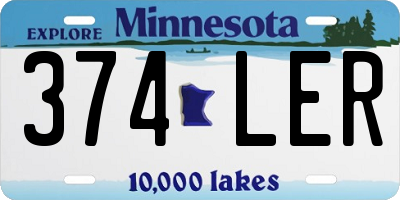 MN license plate 374LER