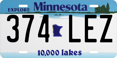 MN license plate 374LEZ