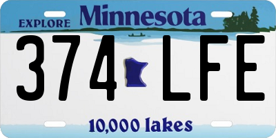 MN license plate 374LFE