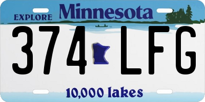 MN license plate 374LFG
