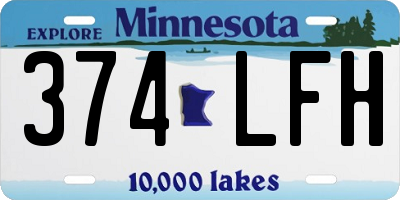 MN license plate 374LFH