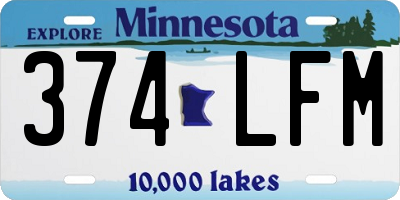 MN license plate 374LFM