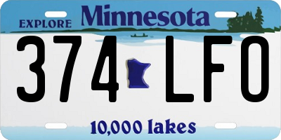 MN license plate 374LFO