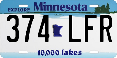 MN license plate 374LFR