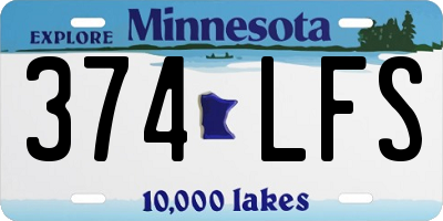 MN license plate 374LFS