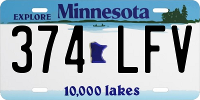 MN license plate 374LFV
