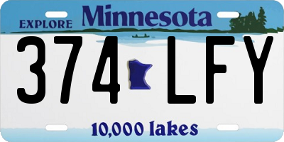MN license plate 374LFY