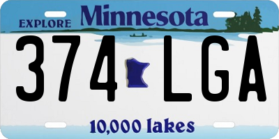 MN license plate 374LGA