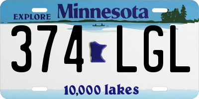 MN license plate 374LGL