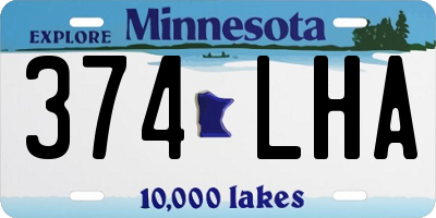 MN license plate 374LHA