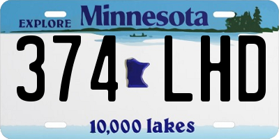 MN license plate 374LHD