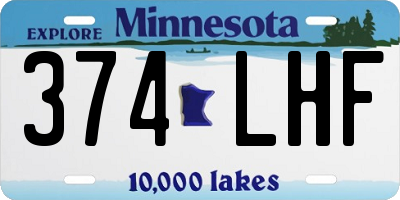 MN license plate 374LHF