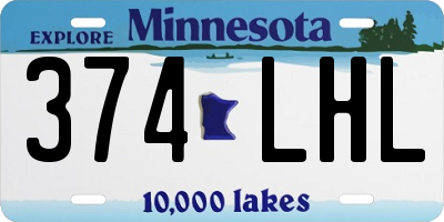 MN license plate 374LHL