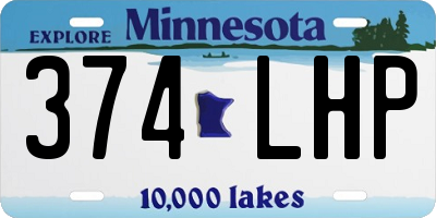 MN license plate 374LHP