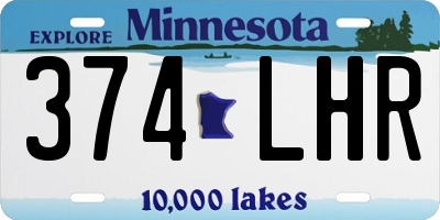 MN license plate 374LHR